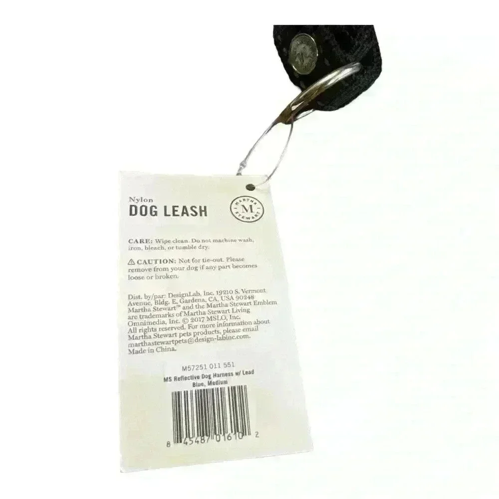🆕 Martha Stewart Nylon 5ft Dog Leash.
